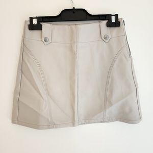 NWT Free People - Gray We the Free Runaway Vegan Leather Mini Skirt